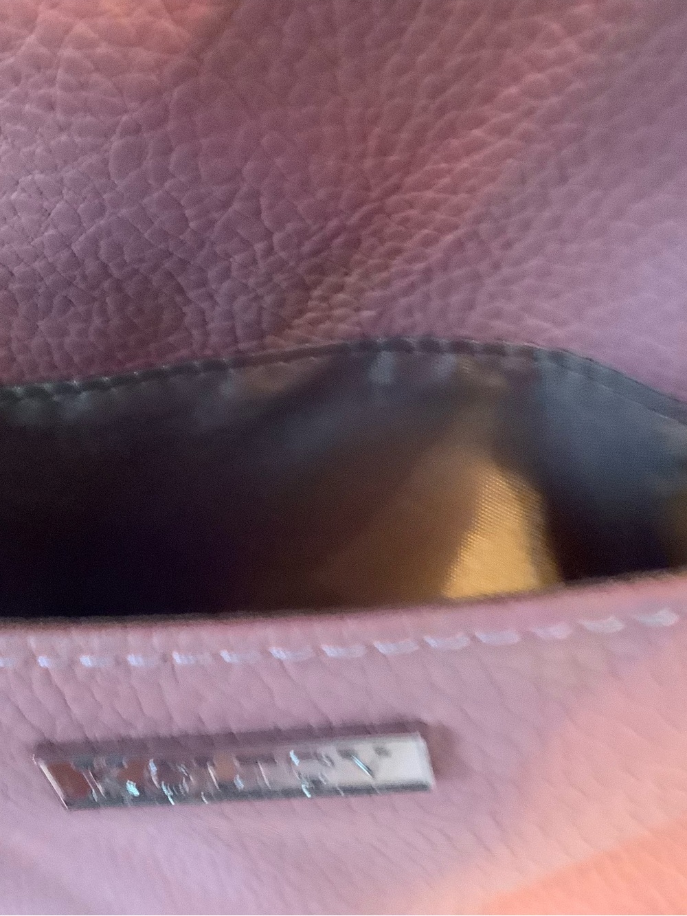 Textured Salmon Pebbled Shoulder Bag - Picture 6 of 7